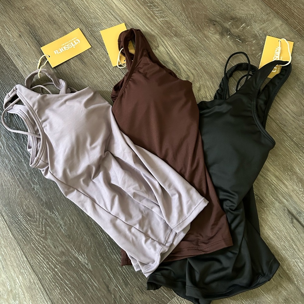 Stylish Women's Nursing Tank Tops - Brown, Black, and Mauve (3)